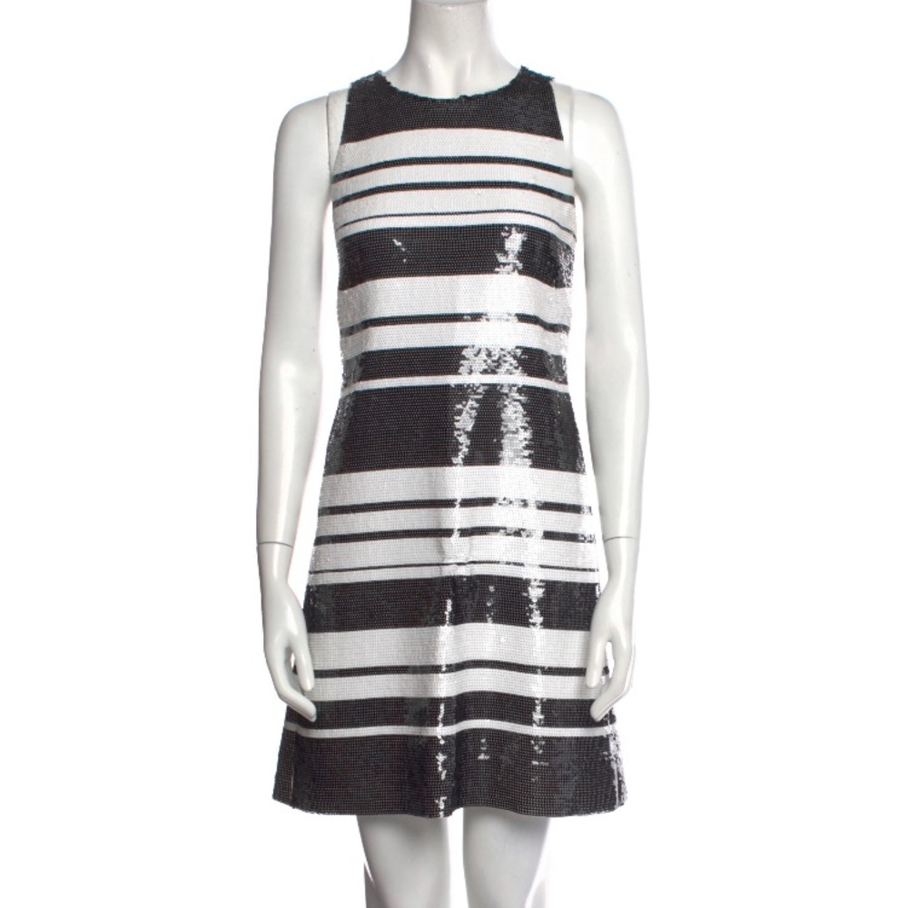 Kate Spade New York Black / White Strip Sequin dress
